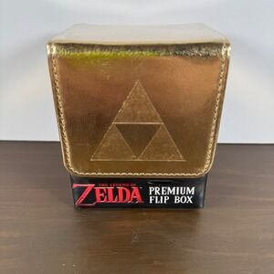 Ultra Pro The Legend of Zelda Gold Tri-Force Premium Flip Box Deck Rare Sealed